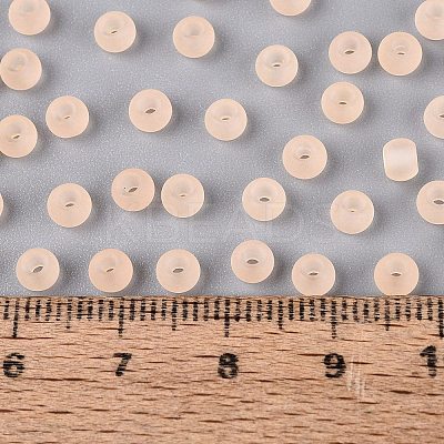 FGB Frosted Transparent Glass Seed Beads SEED-N013-02A-03-1