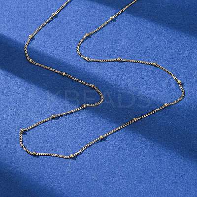 2MM 304 Stainless Steel Satellite Chain Necklaces NJEW-T016-24G-1