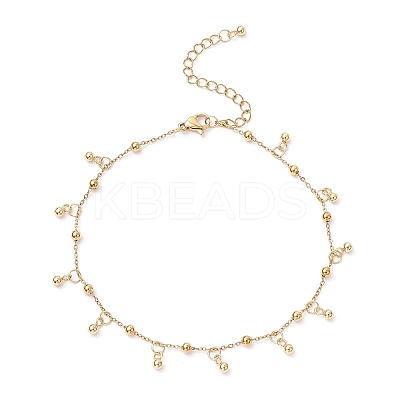304 Stainless Steel Satellite Chains Anklets AJEW-AN00690-1