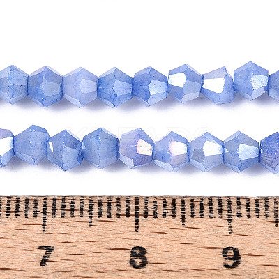 Ombre Effect Dyed Glass Beads Strands X-GLAA-T025-4mm-09I-1