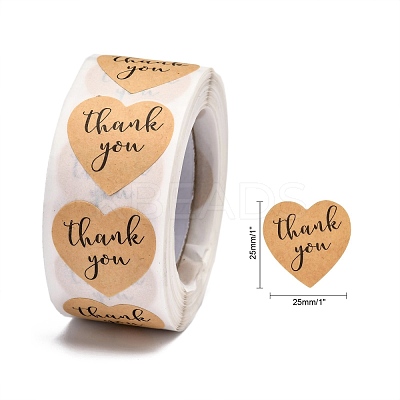 1 Inch Thank You Stickers DIY-G021-13A-1