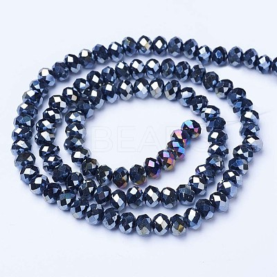 Electroplate Glass Beads Strands LS-EGLA-A034-P4mm-B01-1