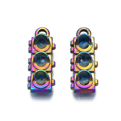 Rainbow Color Alloy Pendants Enamel Settings PALLOY-S180-324-1