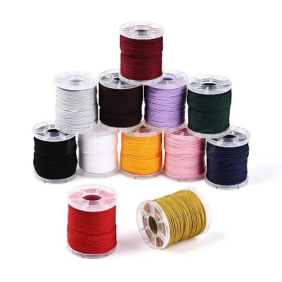 12 Rolls 12 Colors Nylon Braided Cord NWIR-T002-02M-1