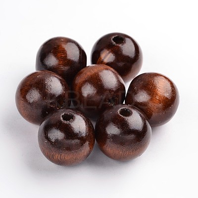 Natural Wood Beads X-TB25MMY-6-1
