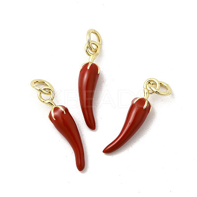 Brass Enamel Pendants KK-K302-24G-02-1