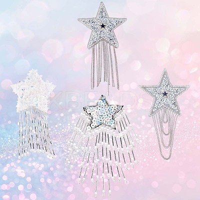 4Pcs Cloth Star PATC-CY0001-08B-1