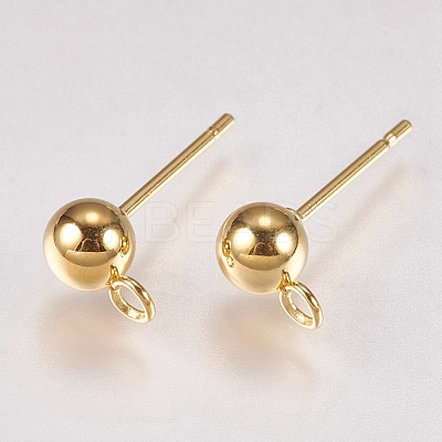 202 Stainless Steel Stud Earring Findings X-STAS-G173-12G-5mm-1