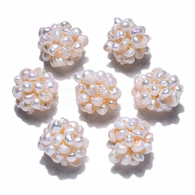 Round Natural Cultured Freshwater Pearl Beads PEAR-N020-05C-1