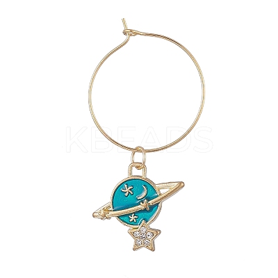 Alloy Enamel Wine Glass Charms AJEW-JO00181-1