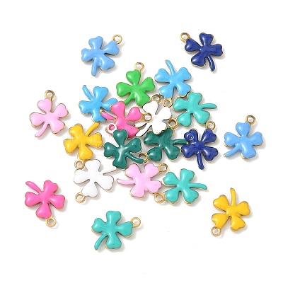 201 Stainless Steel Enamel Charms STAS-C138-01G-1