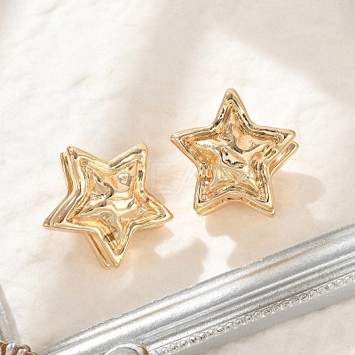 Brass Hoop Earrings for Women LS-EJEW-U041-08G-1