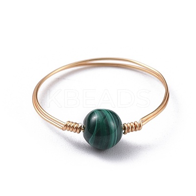 Natural Gemstone Finger Rings RJEW-JR00277-M-1