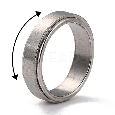 Non-Tarnish 203 Stainless Steel Rotating Spinner Fidget Band Rings for Anxiety Stress Relief RJEW-G118-07P-1