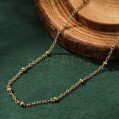 304 Stainless Steel Satellite Chain Necklaces X-NJEW-L173-012-G-1
