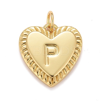 Rack Plating Real 18K Gold Plated Brass Pendants KK-E260-01G-P-1