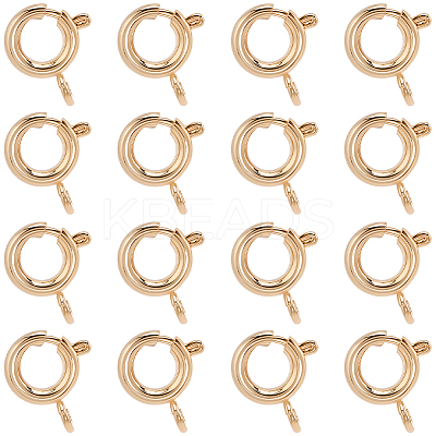 20Pcs Eco-friendly Brass Spring Ring Clasps KK-BBC0027-69B-G-1
