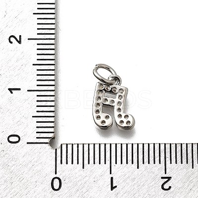 Brass Micro Pave Cubic Zirconia Charms KK-P295-50P-1