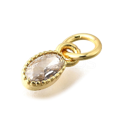 Brass Micro Pave Cubic Zirconia Pendants KK-Z102-05G-01-1