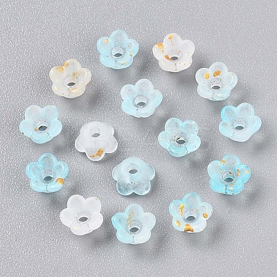 Frosted Transparent Acrylic Beads OACR-N137-72I-1