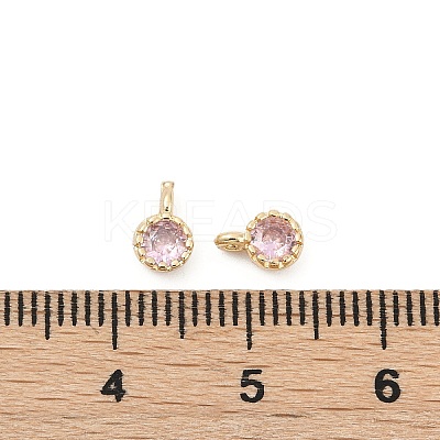 Brass Pave Cubic Zirconia Pendants KK-H204-03KCG-04-1