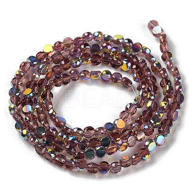 Transparent Electroplate Glass Beads Strands GLAA-Q099-A01-01-1
