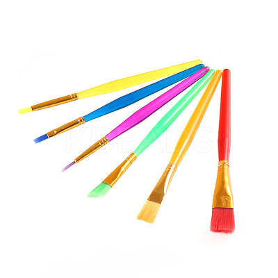 Plastic Children's Nylon Brush Head Tempera Paint Brush Set DRAW-PW0001-095-1
