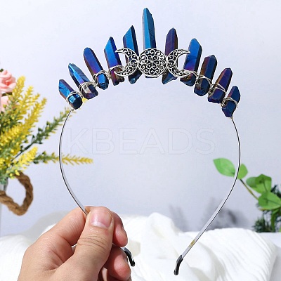 Raw Natural Quartz Hair Bands PW-WG74161-11-1