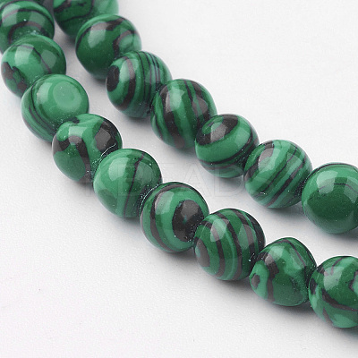 Synthetic Malachite Bead Strands G-G735-70-4mm-1