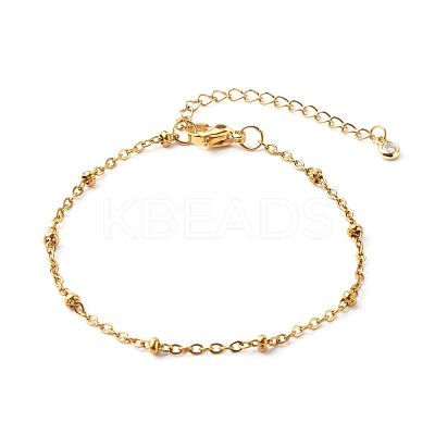 304 Stainless Steel Paperclip & Satellite Chains Bracelet Set BJEW-JB06523-1