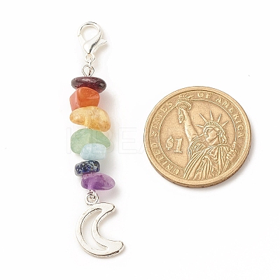 Chakra Theme Natural Gemstone Pendant Decorations LS-X-HJEW-JM00645-02-1