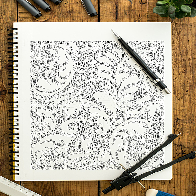 Self-Adhesive Silk Screen Printing Stencil X1-DIY-WH0338-315-1