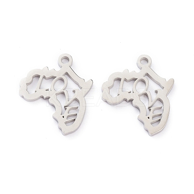 Non-Tarnish 304 Stainless Steel Pendants STAS-D007-03S-1