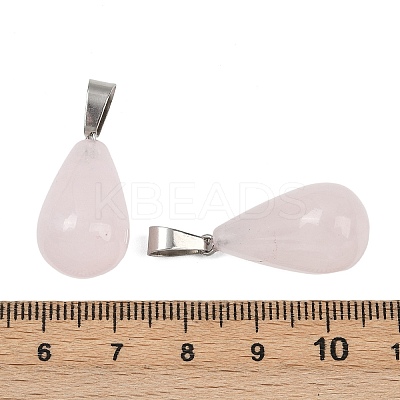 Natural Rose Quartz Pendants G-S364-072P-01-1