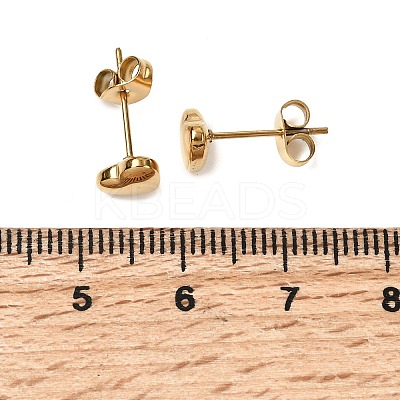 304 Stainless Steel Stud Earrings for Women EJEW-G459-01C-G-1