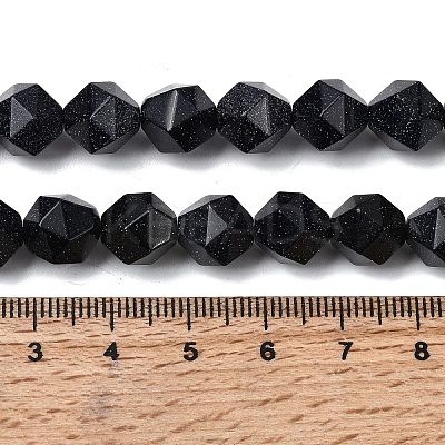 Synthetic Blue Goldstone Beads Strands G-Z119-A24-03-1