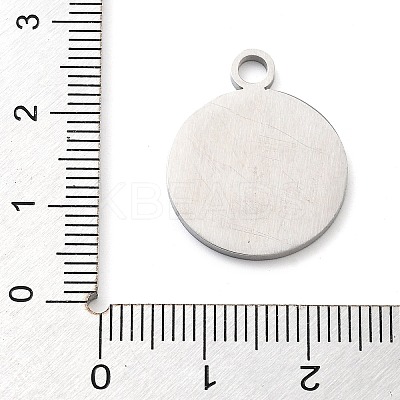 Anti-Tarnish 304 Stainless Steel Pendants STAS-M076-02P-1