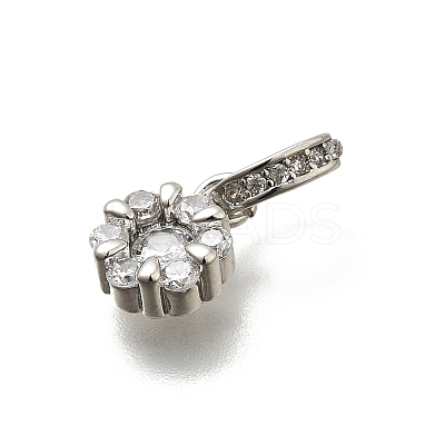 Brass Micro Pave Cubic Zirconia Pendants KK-Z093-41P-1