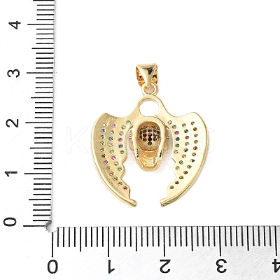Brass Micro Pave Cubic Zirconia Pendants KK-A252-12G-1
