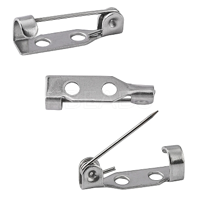 Tarnish Resistant 304 Stainless Steel Brooch Pin Back Bar Findings LS-STAS-J011-09B-1