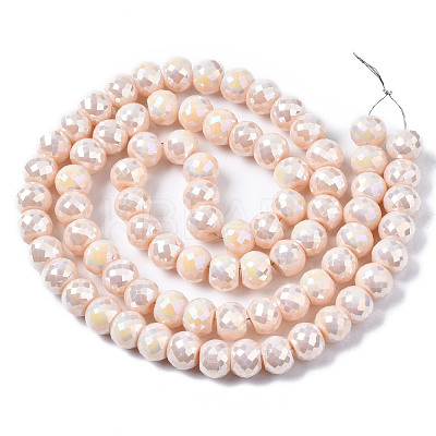 Electroplate Glass Beads Strands EGLA-Q125-003-A01-1
