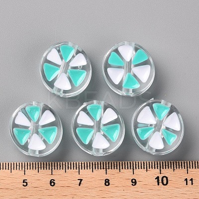 Transparent Enamel Acrylic Beads TACR-S155-005B-1
