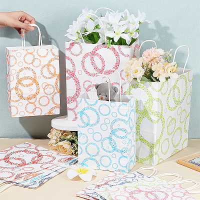 36Pcs 12 Styles Rectangle Bubble Paper Gift Bags CARB-NB0001-12-1