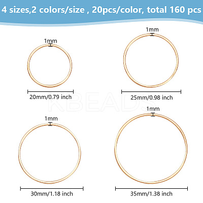 Brass Linking Rings KK-OC0001-06-FF-1