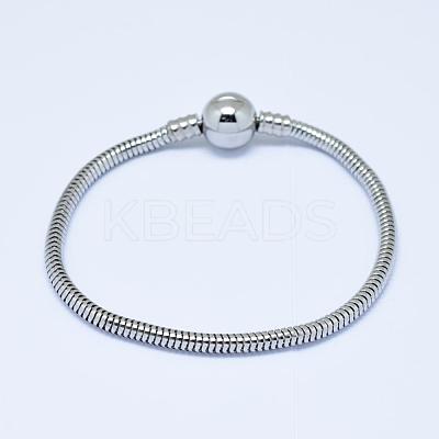 Tarnish Resistant 304 Stainless Steel European Style Bracelets for Jewelry Making PPJ-F002-01A-1