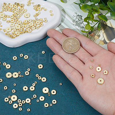 190Pcs 7 Styles Brass Beads KK-BBC0025-80-1