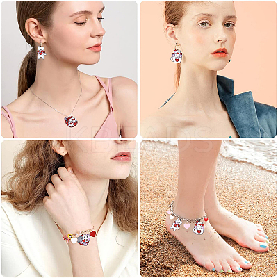 38Pcs 10 Styles Alloy Enamel Charms ENAM-YW0004-85-1