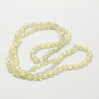 Electroplate Glass Beads EGLA-D028-21-1