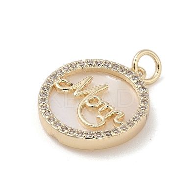 Mother's Day Brass Micro Pave Cubic Zirconia Pendants KK-A207-06G-1