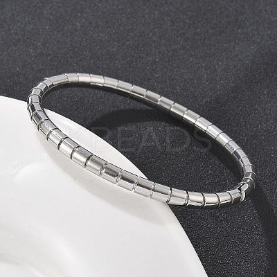 Texture 304 Stainless Steel Bangles for Women BJEW-Z092-14P-1